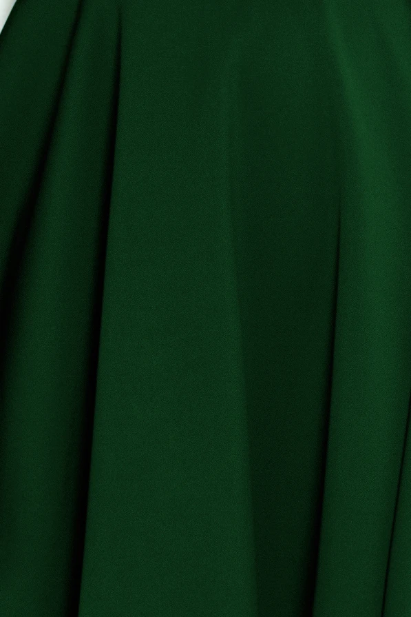 114-10 Šaty - srdcovitý výstřih - tmavě zelená